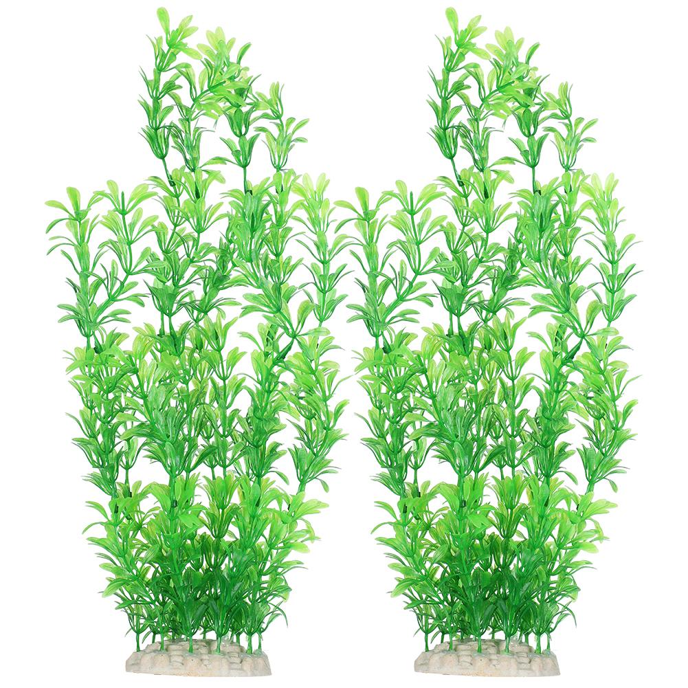 

2Pcs Aquarium Fish Tank Landscaping Plastic Peanut Grass for Turtle Fish Ornaments