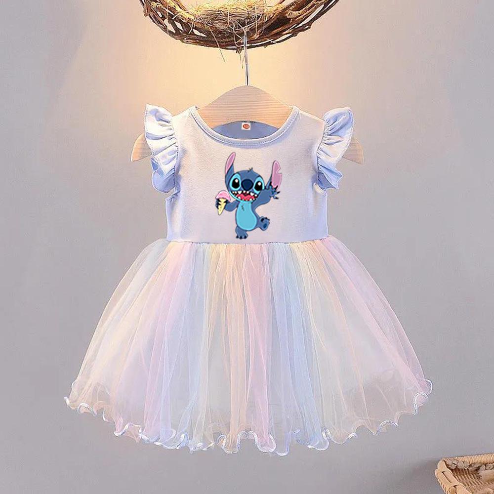 

Дівчаче плаття принцеси з короткими рукавами та рельєфним візерунком Size 100