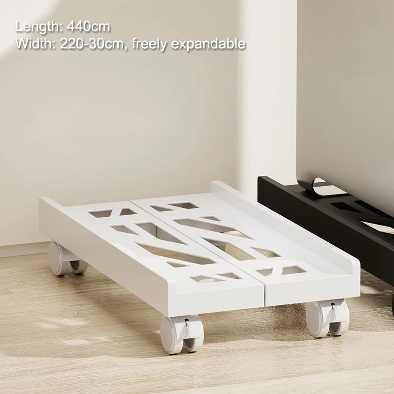 New Computer Host Storage Rack with Adjustable Mobile CPU Stand Heavy-duty PC Tower Stand with 4 Casters Desktop PC Floor Cart