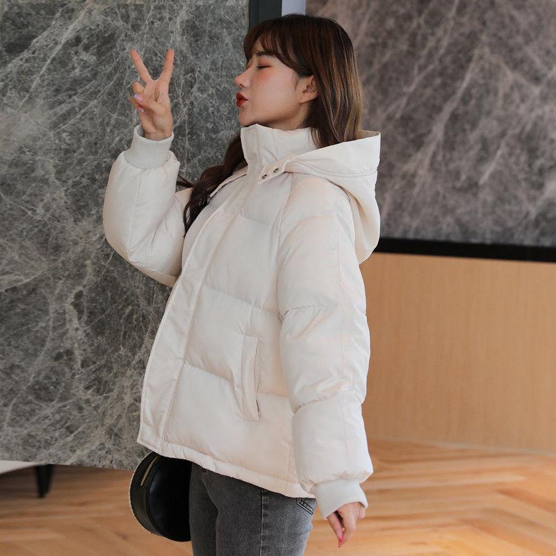 Down Cotton Jacket Coat Women Short Puffer Parka Winter Cotton Coat Student Outwear Casual Warm Hooded Padded Coat Tops