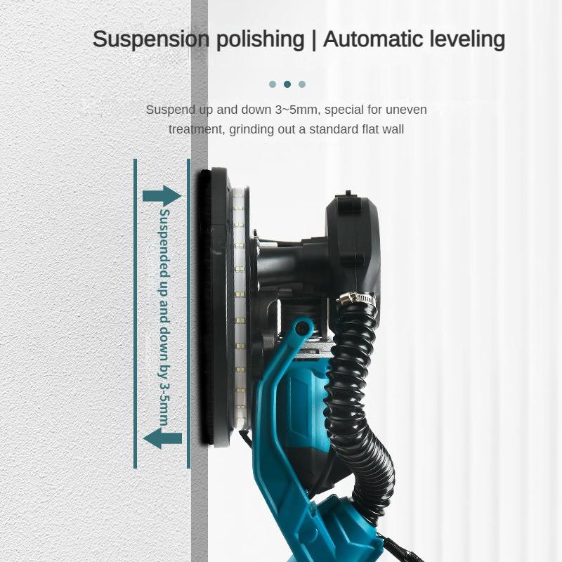 750W Handheld Wall Sanding Machine Brushless Wall Polisher Tool Wall Putty Dust Free Electric Polishing Machine