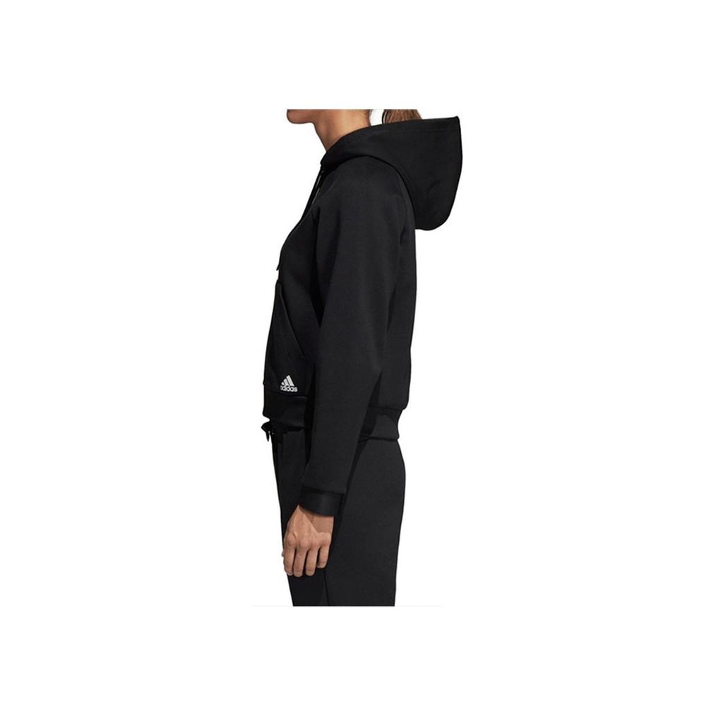 Adidas Sporty Style Hoodie Jacket Women Tops Black DU6570