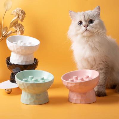 Bol Lent pour Animaux en Céramique Surélevé Changbaosen