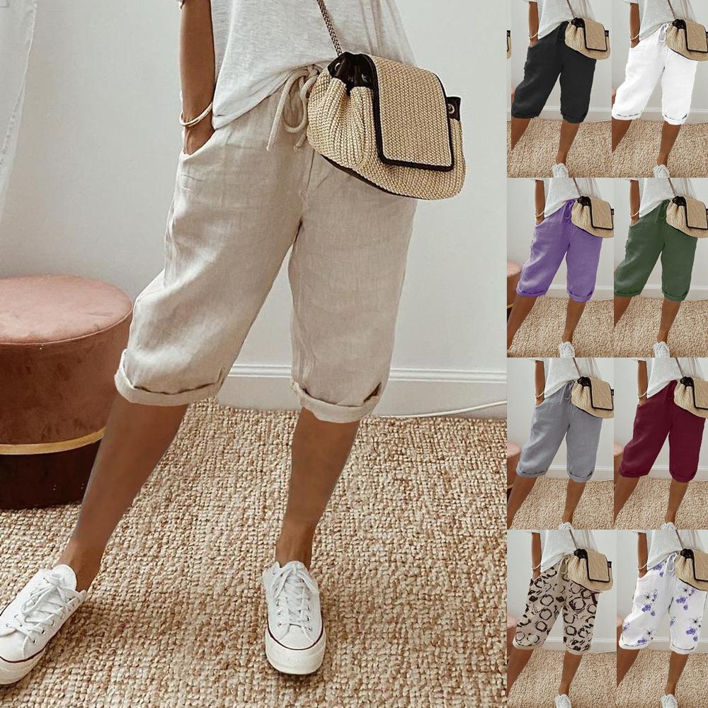 Pantaloncini Estivi da Donna Linea Running Allenamento Pantaloncini Larghi Pantaloni Cargo con Tasche