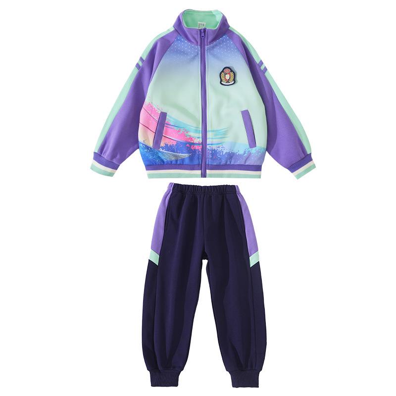 Set Uniforme Primaverile/Autunnale Scuola Primaria & Scuola dell'Infanzia - Outfit Sportivo a 3 Pezzi a Maniche Corte per la Prima Elementare