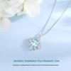 Tichiya Natural Topaz Snowflake Necklace for Women, S925 Sterling Silver, High-End Fashion Accessory