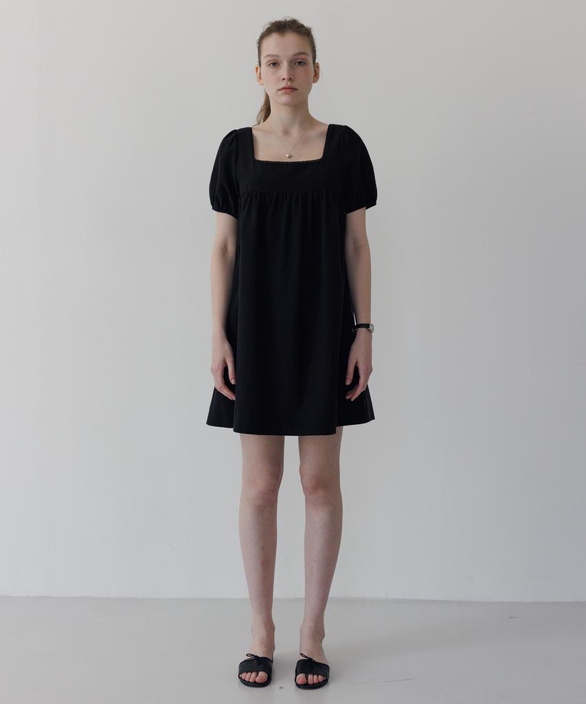 Tuddment Puff Sleeve Mini Dress Black