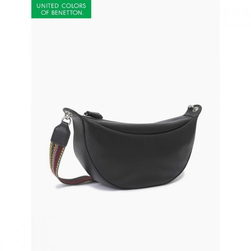 

Benetton Multi Color Strap Cowhide Bag Bcbga4511 BK/OS