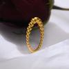 Dainty Beaded Ring , Chunky Stainless Steel Womens Ball Rings, Stackable Finger Jewelry