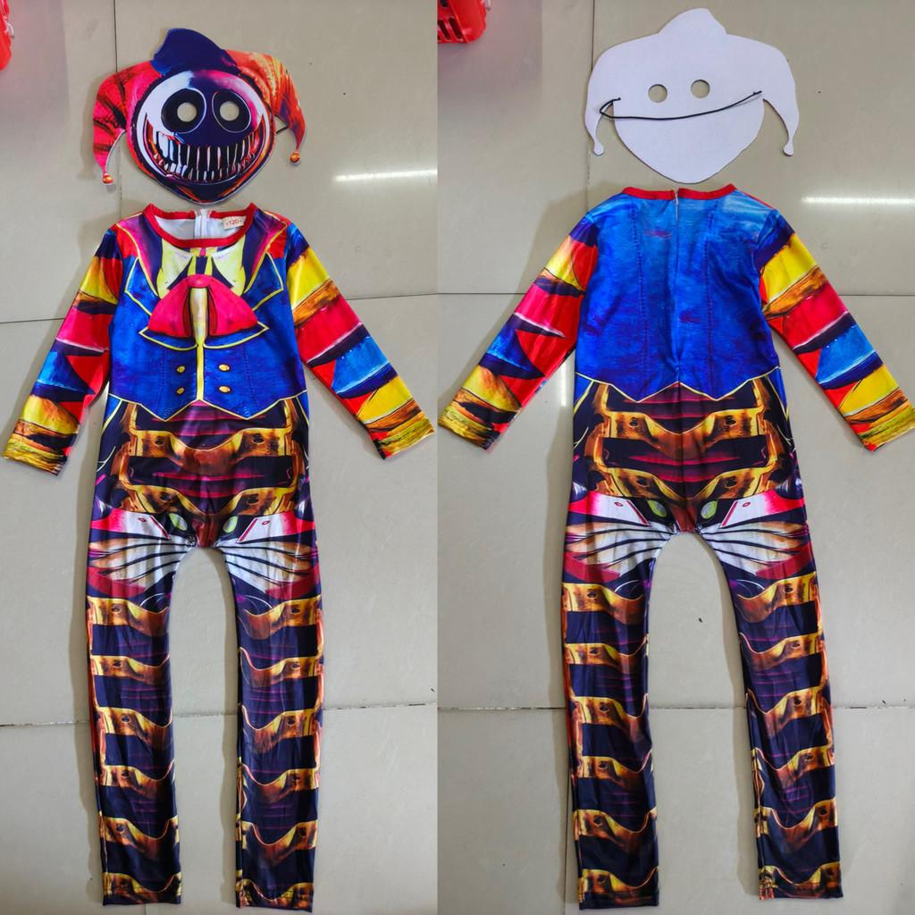 Kids Boys Girls Lily Lovebraids Printed Jumpsuit with Mask Sets Halloween Cosplay Costumes
