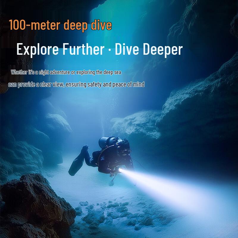 High-Power Rechargeable LED Dive Flashlight