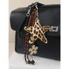 New leopard print five-pointed star pendant accessories fashion beaded flower braided rope bag pendant keychain