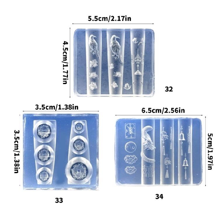 Multi Designs Silicone Stamp Template For Handmade Nail Embellishments Craft Projects And Resin Jewelry Making