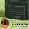 Garden Compost Bin 80 Gal, BPA Free Composter, Large Capacity Outdoor Composting Bin with Top Lid and Bottom Door, Easy Assembling, Lightweight, Fast