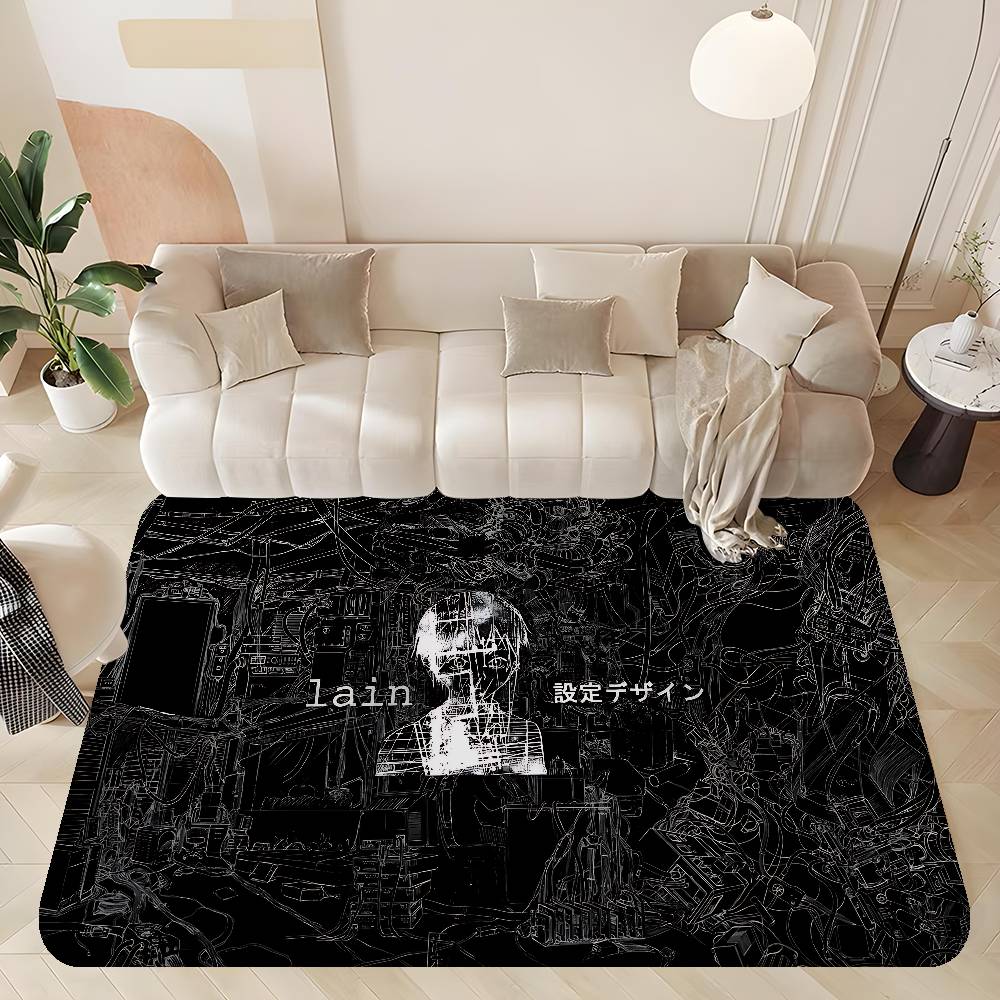 Serial Experiments Lain Bathroom Mat Non-Slip Laundry Room Mat Laundry Decor Balcony Child Living Room Toilet Rug