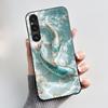 Case For Sony Xperia 1 V 2023 Candy Colored Shockproof Cover For Sony Xperia 1 VI (PDX245) Simple Flower Pattern Black Case