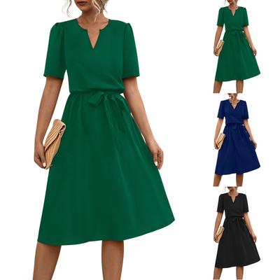 Ladies Casual Fashion Sexy V-Neck Dress