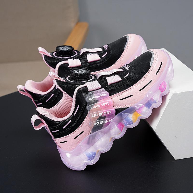 Розовые водонепроницаемые кроссовки из искусственной кожи для девочек — фото 7