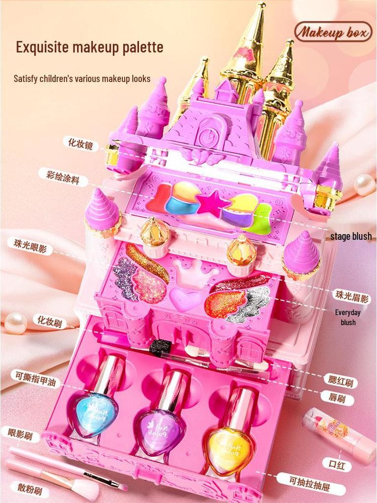 Children's Makeup Toy Set: Nail Polish, Lipstick, and Girl's Cosmetics Box - Perfect Birthday Gift