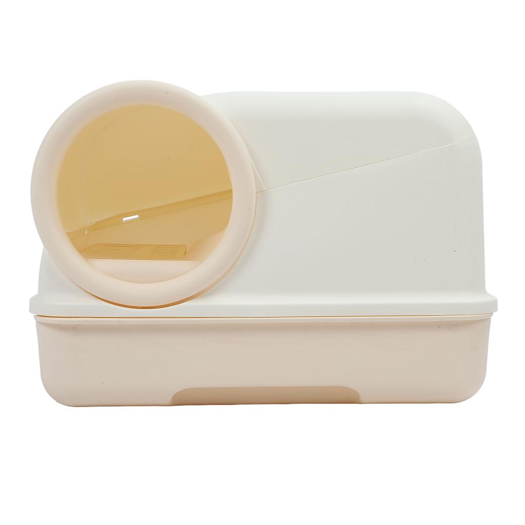 Cat Litter Box Spill Proof Odor Resistant Corridor Design Enclosed Kitty Litter Box Cat Toilet for