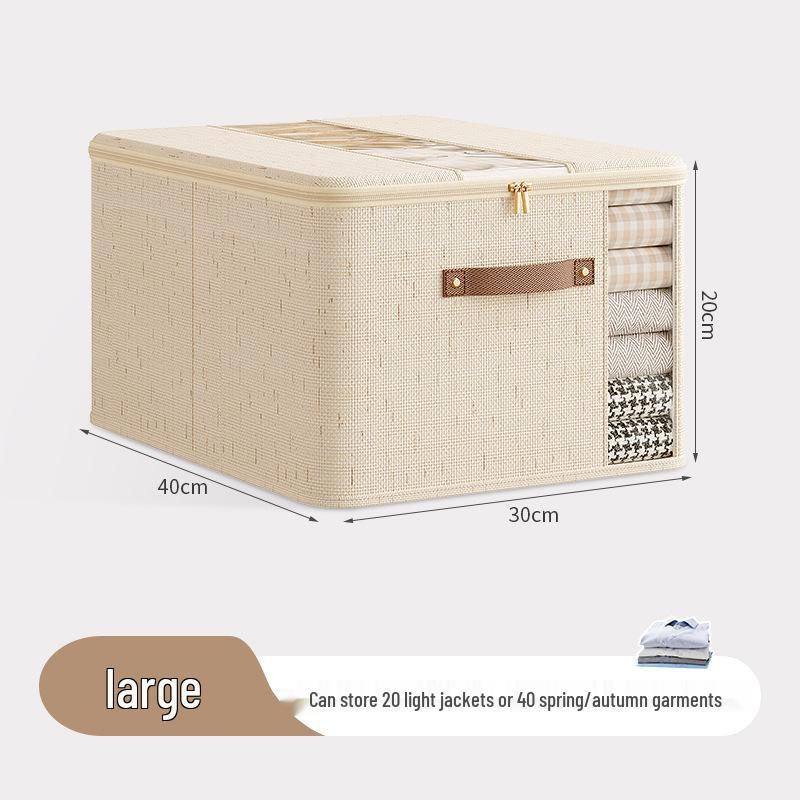 

Tianshan Льняной Двойной Оконный Ящик для хранения одеял на молнии, Большой