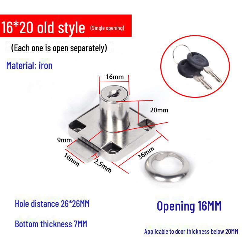 Încuietoare cu trei sertare pentru mobilier de birou și dulapuri de dosare