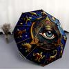1pc Astrology Zodiac Automatic Folding Umbrella Compact Lightweight Travel Umbrella with 8-Rib Sturdy Frame, Windproof & Self086