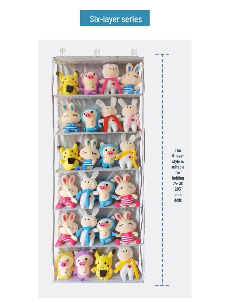 Plush Doll Hanging Storage Bag: Moisture & Dust-Proof Door & Wall Organizer
