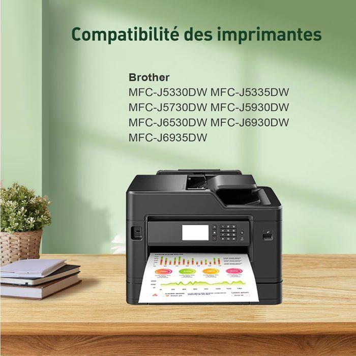 Cartouches d'Imprimante - KINGJET - LC3219XL - 8 Pack - Compatible Brother - Noir &amp; Couleurs
