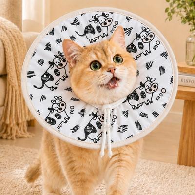 Soft Dog Recovery Collar Adjustable Cat Neck Protective Circle Cat Elizabeth Collar  for Dogs Cats