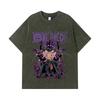 275 GSM Washed T-shirts 100% Cotton One Piece V65 Zoro Print Unisex Heavy Cotton T Shirt