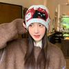 Printed Jacquard Cat Knitted Hat Warm Printing Knit Cap  Apparel Accessories