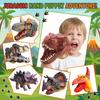 Dinosaur Hand Puppet Set  And Brown Bear Hand Puppet Combination  Large Carnivore Hand Puppet  Prehistoric Animal Hand Puppet Series