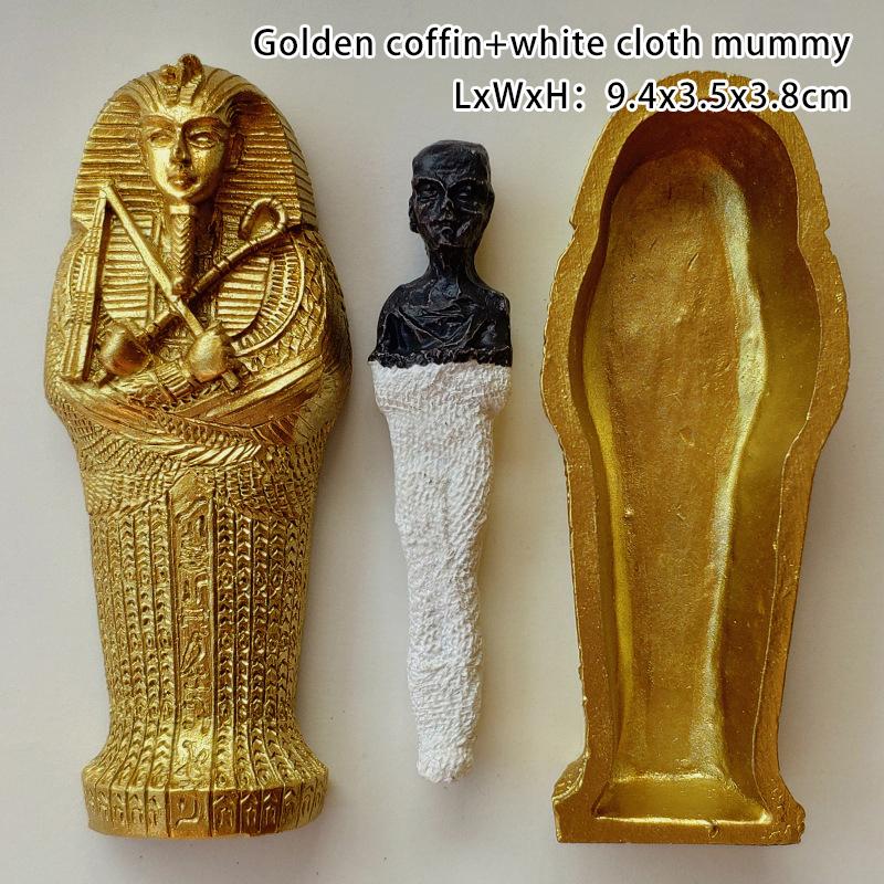 Ancient Egypt Mummy Coffin Ornament Detachable Resin Pharaoh Cleopatra Pyramid Gauze Gift Souvenir Simulation Handicraft