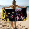 Serviette Filles Chat Noir Serviette de Plage Surdimensionnée Serviette à Séchage Rapide Absorbante Douce Serviettes de Bain Plage pour Hommes Femmes
