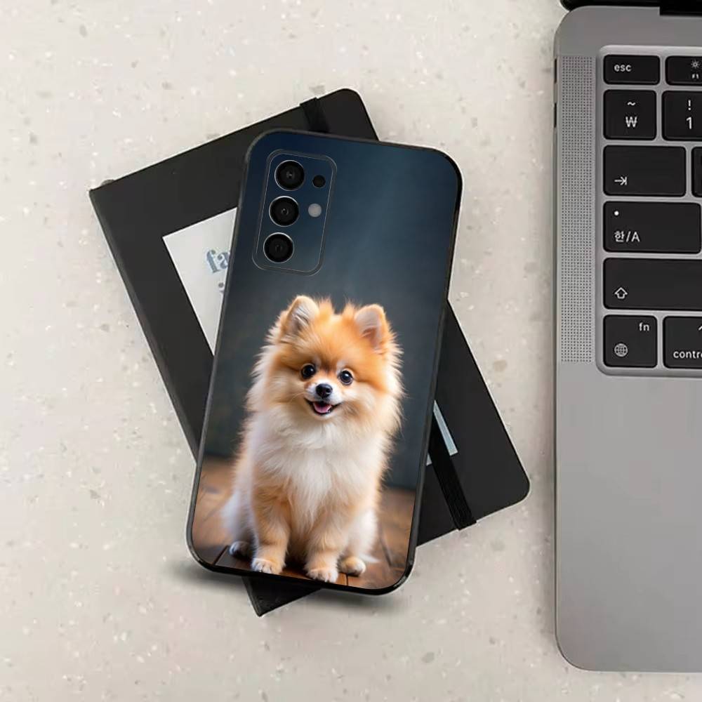 Cute animal Pomeranian Dogs For Samsung Galaxy A73,31,Note,22,71,53,32,72,41,8,9,52,J7,Soft Black Silicone Cover Case