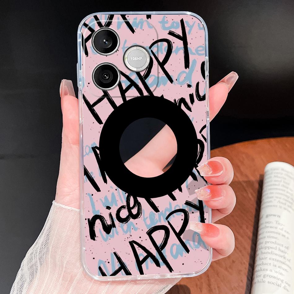 Phone Case For Honor 600 Lite 500 Smart 5G Cute Fish Bubble Phone Cover Soft Transparent Silicone Anti Slip Lightweight Funda