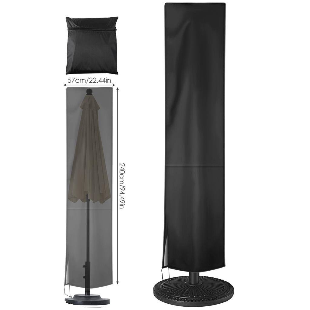 Oxford Cloth Waterproof Parasol Cover Outdoor Garden Patio Anti-UV Windproof Rainproof Sunshade Umbrella Cover Accessories