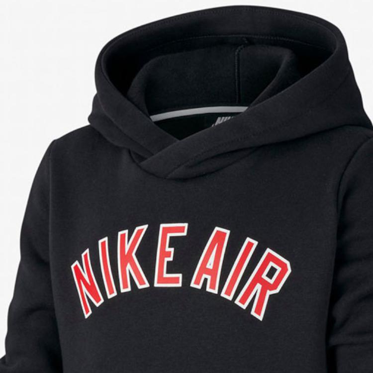 Nike Kids Logo Letter Print Hoodie Kids hoodies Black CN6116-010