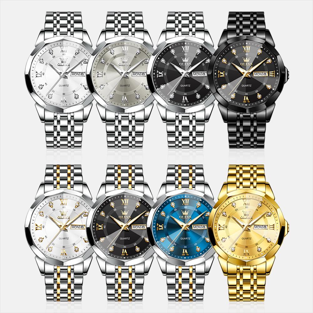 OLEVS 3759  Classic Business Business Stainless Steel Man Classic Business Calendar Luxury Man Quartz Watch