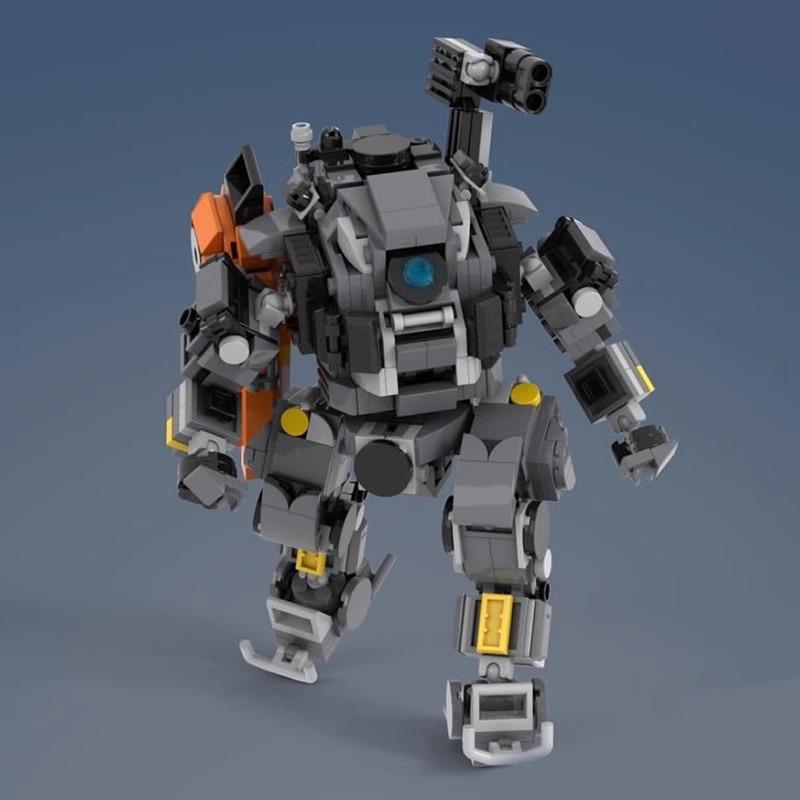 Building Block Compatible Titanfall Q Version Ion Mechanical Toy Assembly Building Block Assembly Robot