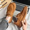 Fashion Handmade Suede Leather Men Business Casual Leather Shoes Men Driving Shoes Moccasins Men Flats Shoes Zapatos Hombre