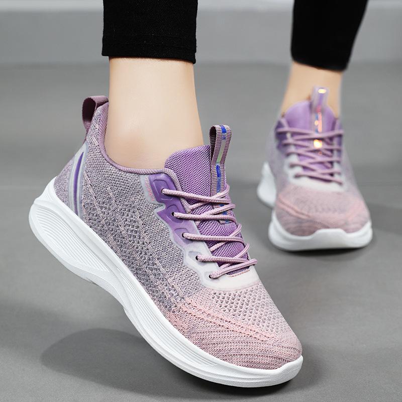 Women's Mesh Walking Shoes Comfortable Running Tennis Athletic Workout Training Sneakers Lightweight Breathable Lace-up Non-slip Sneakers for Women