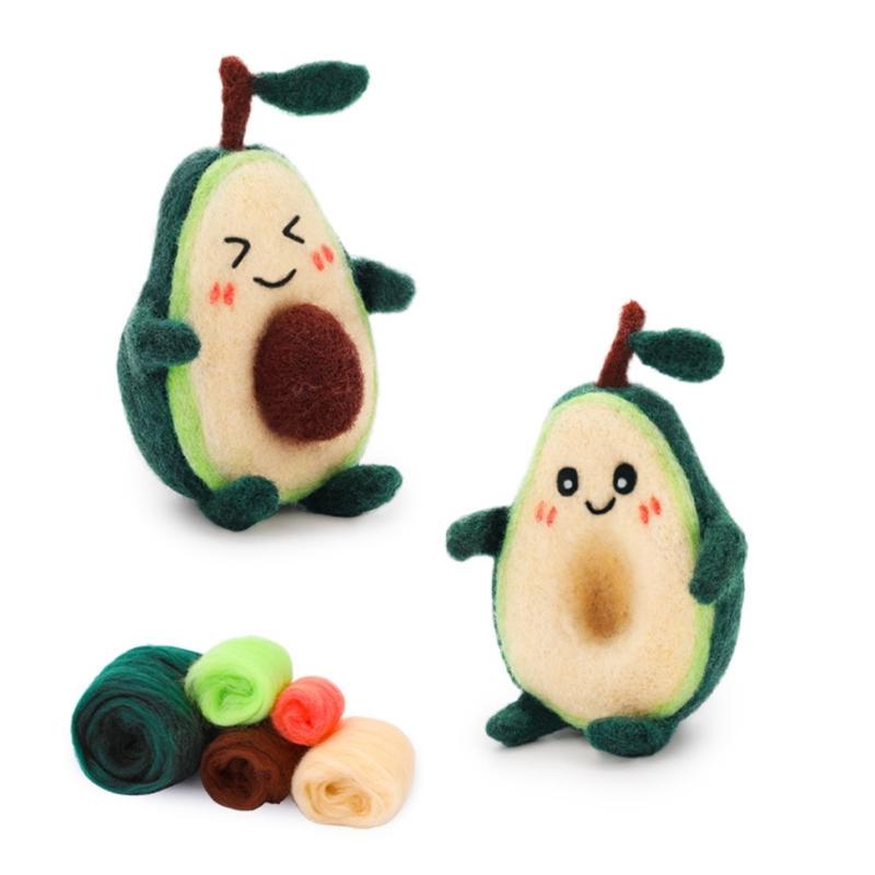 

Needle Felting Kits Lovely Avocado Shape Needle Felting Starter Tool Felting Kits Felt Needle Kits Wool Felting Kits 1