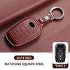 Leather Car Key Case Cover Shell For Toyota Alphard Crown Vellfire Previa Car Shell Keychain Anti-Scratch Protecter Accessories
