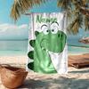 Personalisierbares Ultra-Weiches Strandtuch mit Dinosaurier-Thema, Ideal für Pool - Camping, Tauchen - Perfekter Reisebegleiter, Lebendiges Strandtuch.