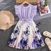 Vestito Casual da Bambina - Estivo Dolce Senza Maniche con Volant Floreale da Principessa