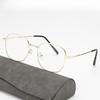 Anti Blue Light Color Changing Glasses Metal Retro Frame Glasses Fashionable Square Glasses