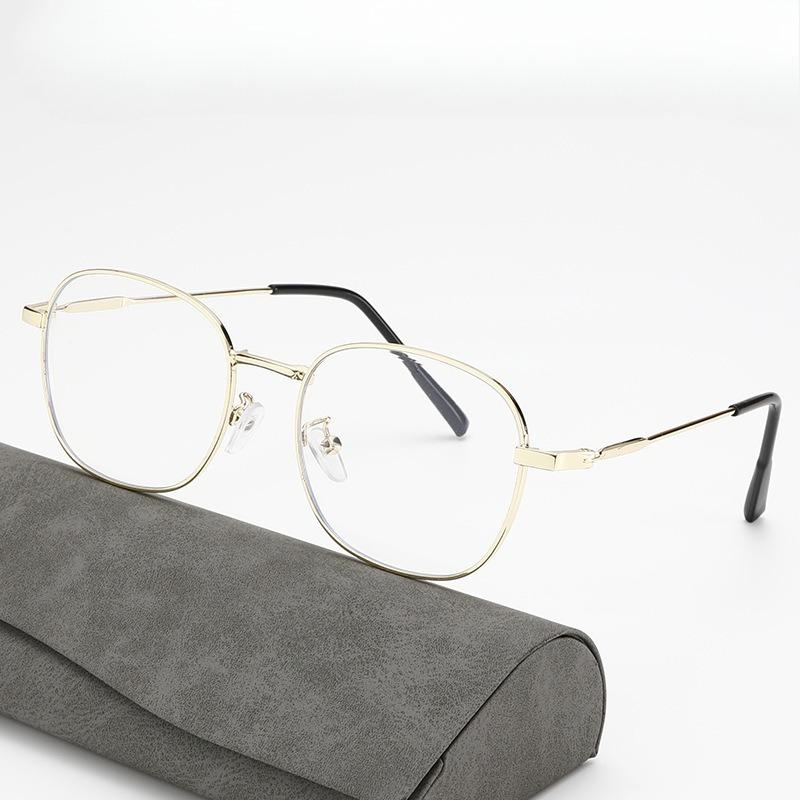 Anti Blue Light Color Changing Glasses Metal Retro Frame Glasses Fashionable Square Glasses
