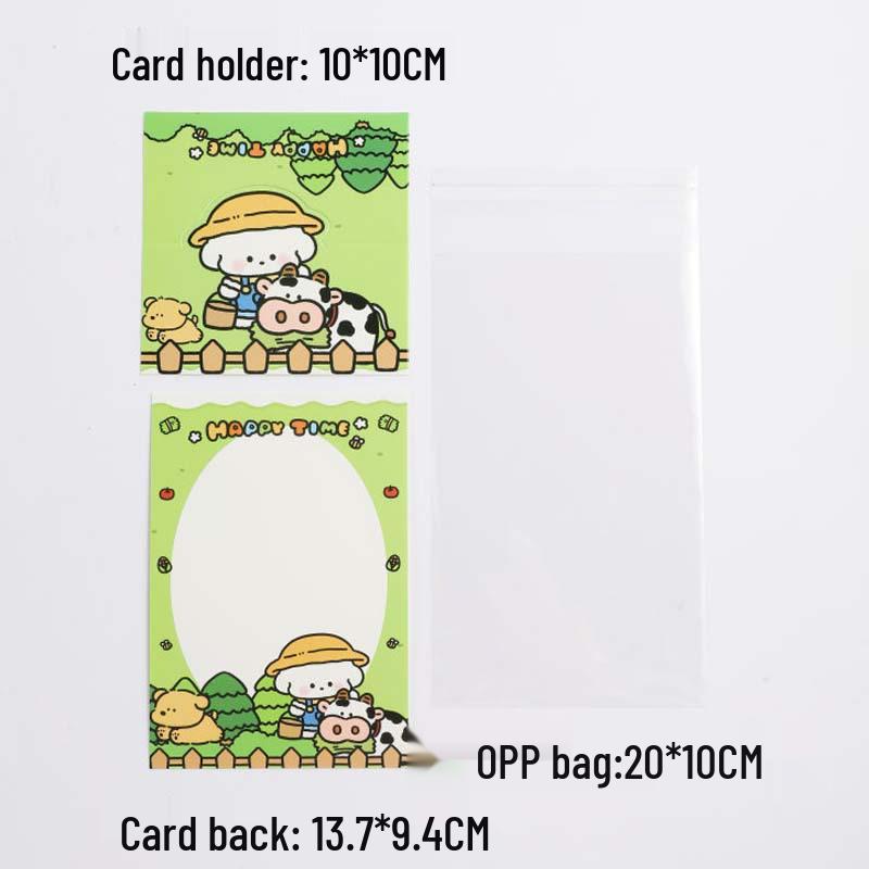 Co-branded Cartoon Capybara Card Holder and Greeting Card Set with Pull-out Packaging – Cute Gift Pack. 50 Pieces of Size 10 Staples
